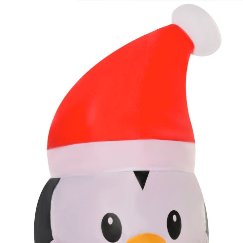 HOMCOM 6ft Christmas Inflatables Outdoor Decorations Penguin Wearing Christmas Sweater, Blow-Up Yard Christmas Decor With LED Lights Display - Bellarte Enchanté HOMCOM 6ft Christmas Inflatables Outdoor Decorations Penguin Wearing Christmas Sweater, Blow-Up Yard Christmas Decor With LED Lights Display